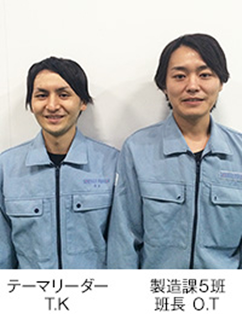 テーマリーダーT.K 製造課5班 班長 O.T
